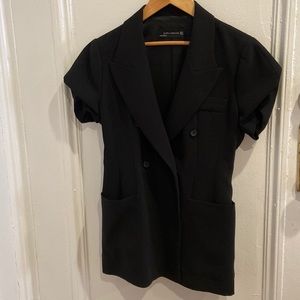 ZARA short sleeve black blazer size M